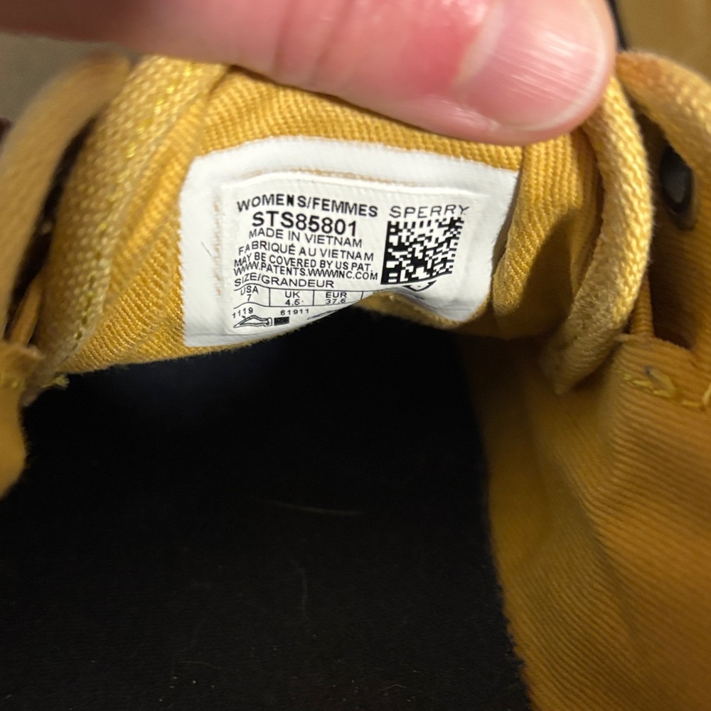Sperry Women’s Mustard Canvas Sneakers - Picture 4 of 4